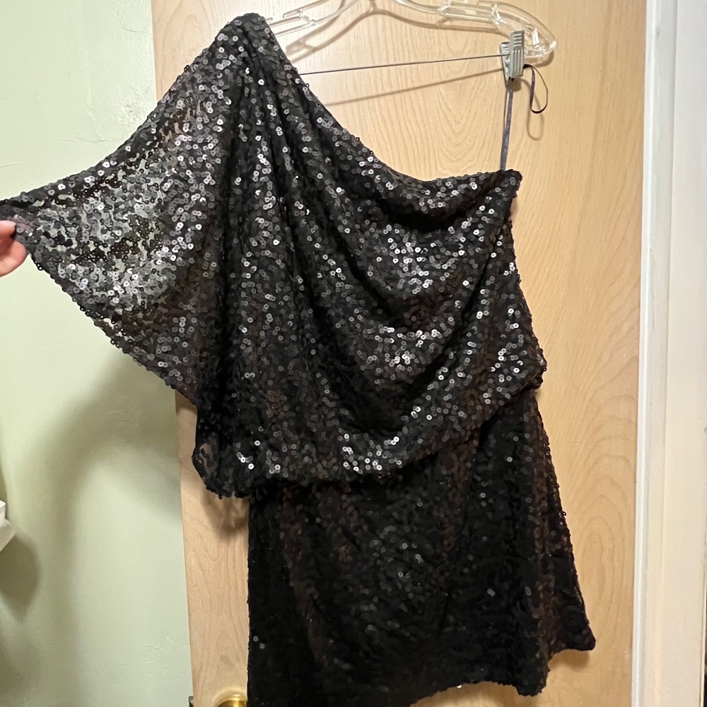 Sequin one sleeved dress